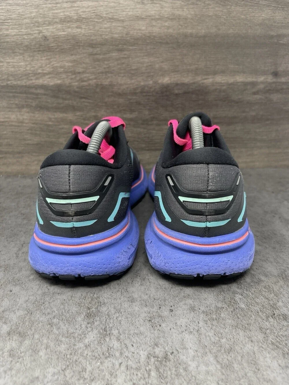 Brooks Ghost 15 Size 10 Womens Black Blue Aruba DNA LOFT v2 Running Shoes